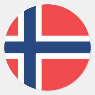 Norwegen-Flagge Runder Aufkleber