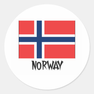 Norwegen-Flagge Runder Aufkleber