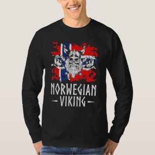 Norwegen Flagge Skandinavien Erbe Norweger Wikinge T-Shirt