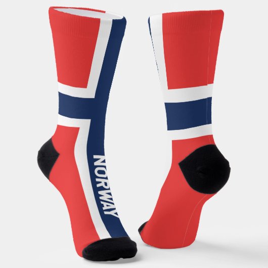 Norwegen Flagge Skandinavien Socken (Gewinkelt)