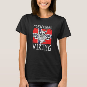Norwegen Flagge Skandinavien Stolz Norweger Wiking T-Shirt