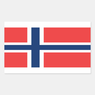 Norwegen-Flagge Stickers* Rechteckiger Aufkleber