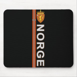 Norwegen-Flagge Stolz Fußball- und Sport-Thema  Mousepad