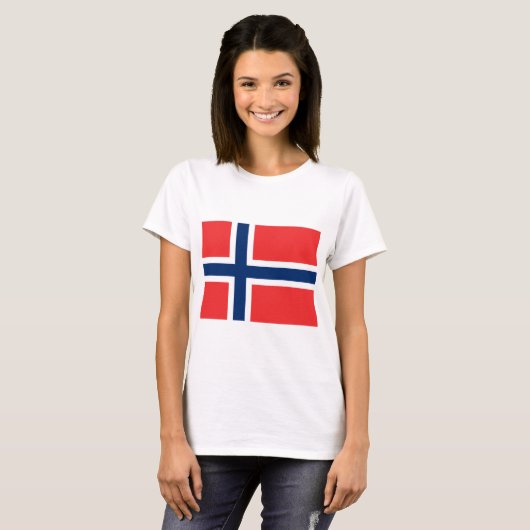 Norwegen-Flagge T-Shirt (Vorne ganz)