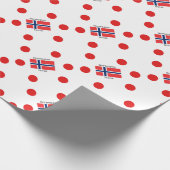 Norwegen-Flagge und norwegischer Sprachentwurf Geschenkpapier (Ecke)