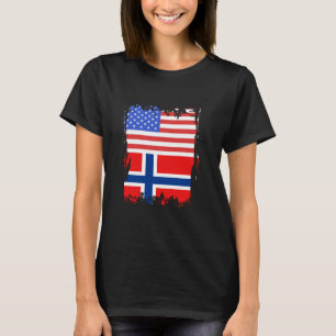 Norwegen Flagge USA Amerika Norwegische Wurzeln No T-Shirt