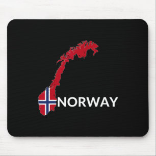 Norwegen Flagge Wanderurlaub Norwegen Norwegische Mousepad