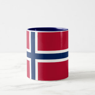 Norwegen-Flagge Zweifarbige Tasse