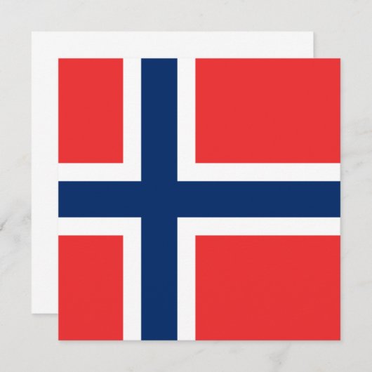 Norwegen-Flaggen-Einladung Einladung (Vorne/Hinten)