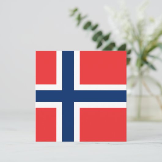 Norwegen-Flaggen-Einladung Einladung (Stehend Vorderseite)