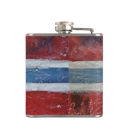 Norwegen-Flaggen-Flasche Flachmann (Rückseite)