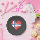 Norwegen-Flaggen-Glänzen schön Pappteller (Party)