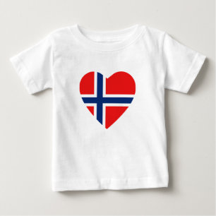 Norwegen-Flaggen-Herz-T - Shirt