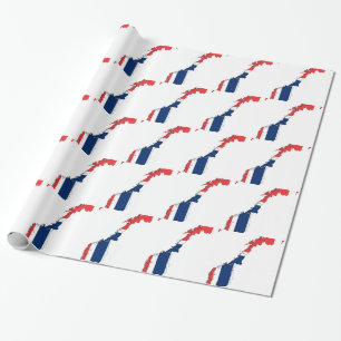 Norwegen-Flaggen-Karte Geschenkpapier