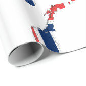 Norwegen-Flaggen-Karte Geschenkpapier (Rolleneckpunkt)
