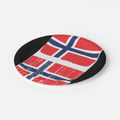 Norwegen-Flaggen-Papier-Teller Pappteller (Schrägansicht)