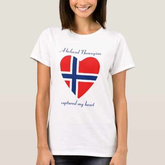 Norwegen-Flaggen-Schatz-T - Shirt (Vorderseite)