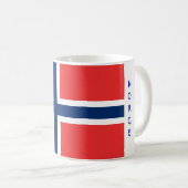 Norwegen-Flaggen-Tasse Kaffeetasse (VorderseiteRechts)