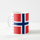 Norwegen-Flaggen-Tasse Kaffeetasse (Vorderseite Links)