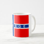 Norwegen-Flaggenland norge Textname Kaffeetasse (VorderseiteRechts)