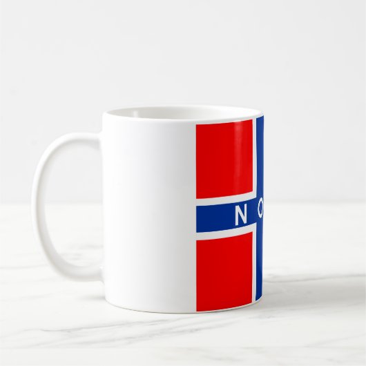 Norwegen-Flaggenland norge Textname Kaffeetasse (Links)