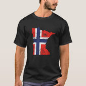 Norwegen Flaggenstaat Minnesota Nordisches Einwand T-Shirt (Vorderseite)