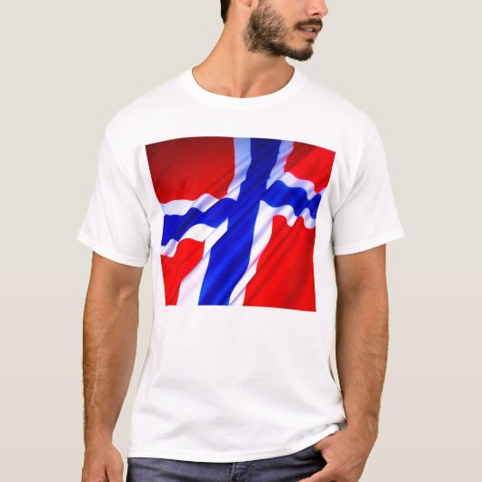 Norwegen-Flaggent-stück T-Shirt (Vorderseite)