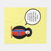 Norwegen - Frau Penguin Personalisiert Fleecedecke (Vorderseite (Horizontal))