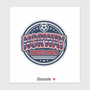Norwegen Fußball 2026 Fußball Fett Land Typografie Aufkleber