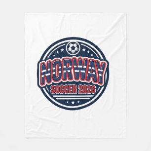 Norwegen Fußball 2026 Fußball Fett Land Typografie Fleecedecke