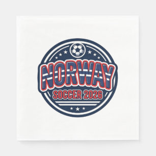 Norwegen Fußball 2026 Fußball Fett Land Typografie Serviette