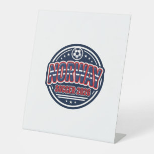 Norwegen Fußball 2026 Fußball Fett Land Typografie Sockelschild