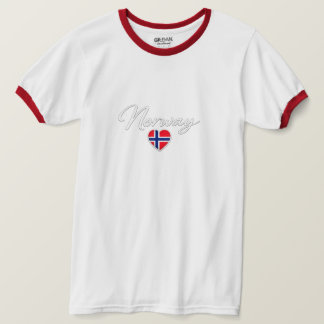 Norwegen Fußball Herz Stolz T-Shirt