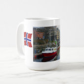 Norwegen, gegangene Fischerei Kaffeetasse (Vorderseite Links)