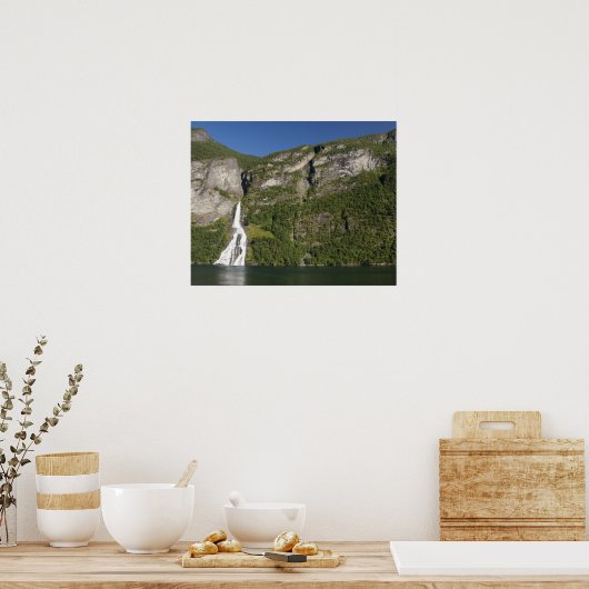 Norwegen, Geirangerfjord (UNESCO), Geiranger. Poster (Küche)