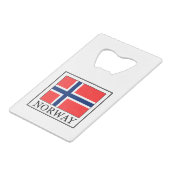 Norwegen Geldkarten Flaschenöffner (Vorderseite Schrägansicht)