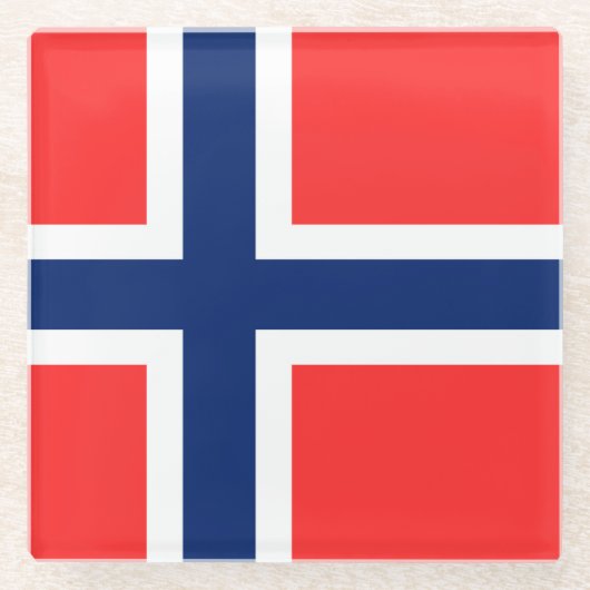 Norwegen Glasuntersetzer (Vorderseite)