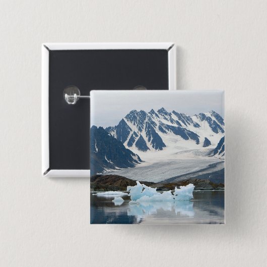 Norwegen, Gletscher und Eisberg Button (Vorne & Hinten)