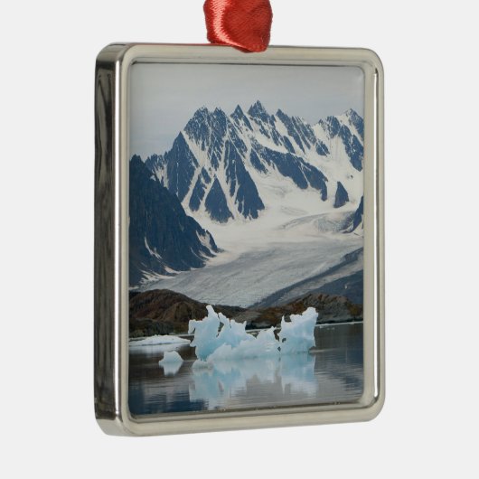 Norwegen, Gletscher und Eisberg Ornament Aus Metall (Rechts)