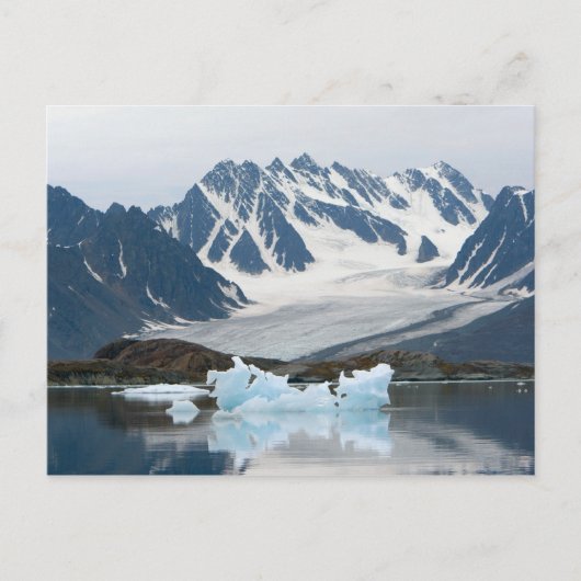 Norwegen, Gletscher und Eisberg Postkarte (Vorderseite)