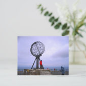 Norwegen, Globe am Nordkap Postkarte (Stehend Vorderseite)