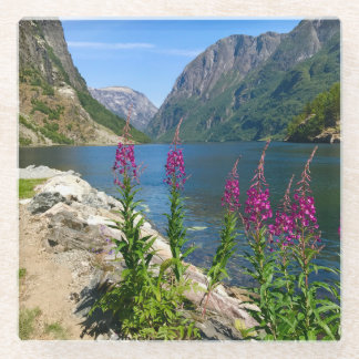 Norwegen Gudvangen Village Scene Glass Untersetzer