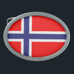 Norwegen-Gürtelschnalle Ovale Gürtelschnalle<br><div class="desc">Flagge Norwegens</div>