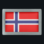 Norwegen-Gürtelschnalle Rechteckige Gürtelschnalle<br><div class="desc">Flagge Norwegens</div>