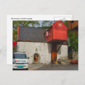 Norwegen, Haus mit hölzerner Verlängerung Postkarte (Vorne/Hinten)