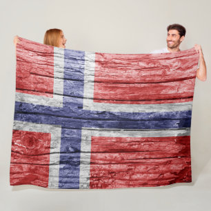 Norwegen-Holzflagge Fleecedecke