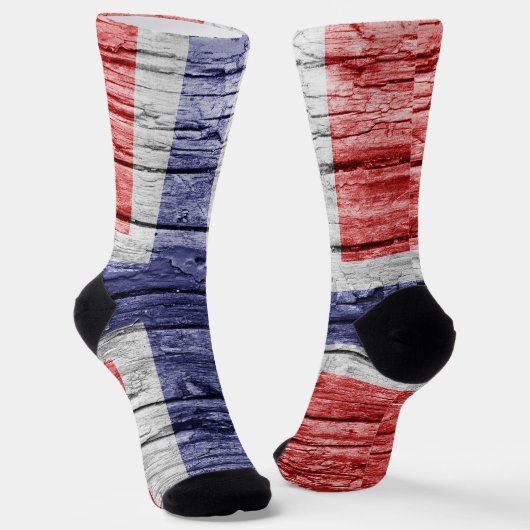 Norwegen-Holzflagge Socken (Gewinkelt)