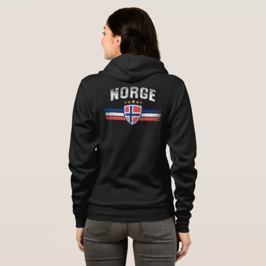 Norwegen Hoodie (Schwarz voll)