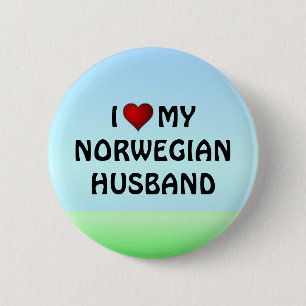 Norwegen: I LIEBE MEIN NORWEGISCHER EHEMANN Button