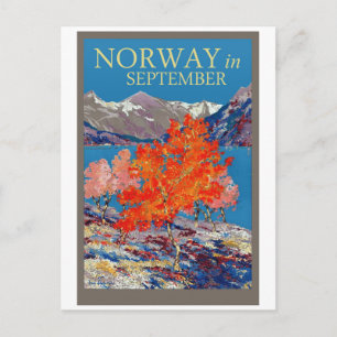 Norwegen im September Postkarte